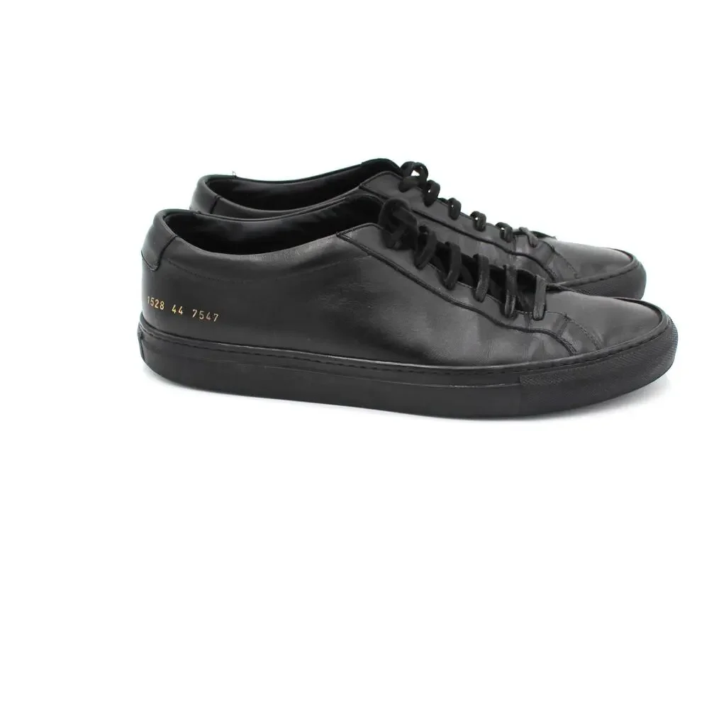 Common Projects Original Achilles Low Sneakers 44 Mens 11 Triple Black Leather